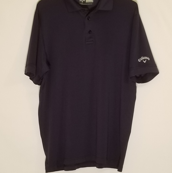 Callaway Medium Short Sleeve Golf Shirt Navy - Picture 2 of 4